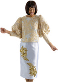 Sharz B London 8022 white skirt set