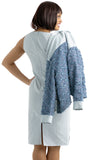 Sharz B London 8092 silver denim jacket dress