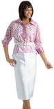 Sharz B London 8112 pink skirt set