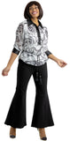 Sharz B London 8122 black denim pant suit
