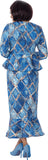 Sharz B London 8162 denim maxi skirt suit