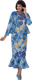 Sharz B London 8162 denim maxi skirt set