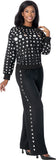Sharz B London 8242 black sweat pant set