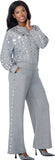 Sharz B London 8242 gray sweat pant set