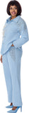 Sharz B London 8292 light blue denim pant set