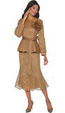 Stellar Looks 1852 coco mesh skirt suit