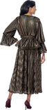 Stellar Looks 601112 copper pleated skirt set