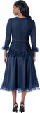 Stellar Looks 601173 navy blue skirt suit