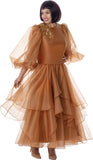 Stellar Looks 601272 coffee maxi dress