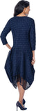 Stellar Looks 601291 navy blue midi dress