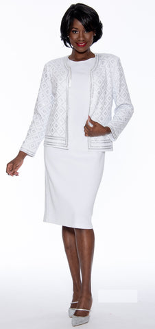 Susanna 3019 white jacket dress