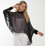 Why Dress T230363 black poncho