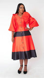 Tally Taylor 41085 red midi dress