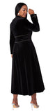 Tally Taylor 41031 Women's black velvet clergy robe