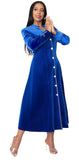 Tally Taylor 41031 Women's royal blue velvet clergy robe