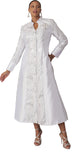 Tally Taylor 4821 white brocade clergy robe