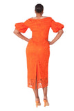 Tally Taylor 4888 orange lace dress