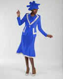 Tally Taylor 4996 blue skirt suit