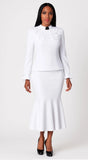 Tally Taylor 4601 women's white clergy skirt suit