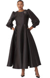 Tally Taylor 4820 black lantern sleeve maxi dress