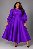 Tally Taylor 4820 purple bishop sleeve maxi dress