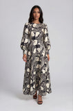 Tally Taylor 4848 black bishop sleeve maxi dress