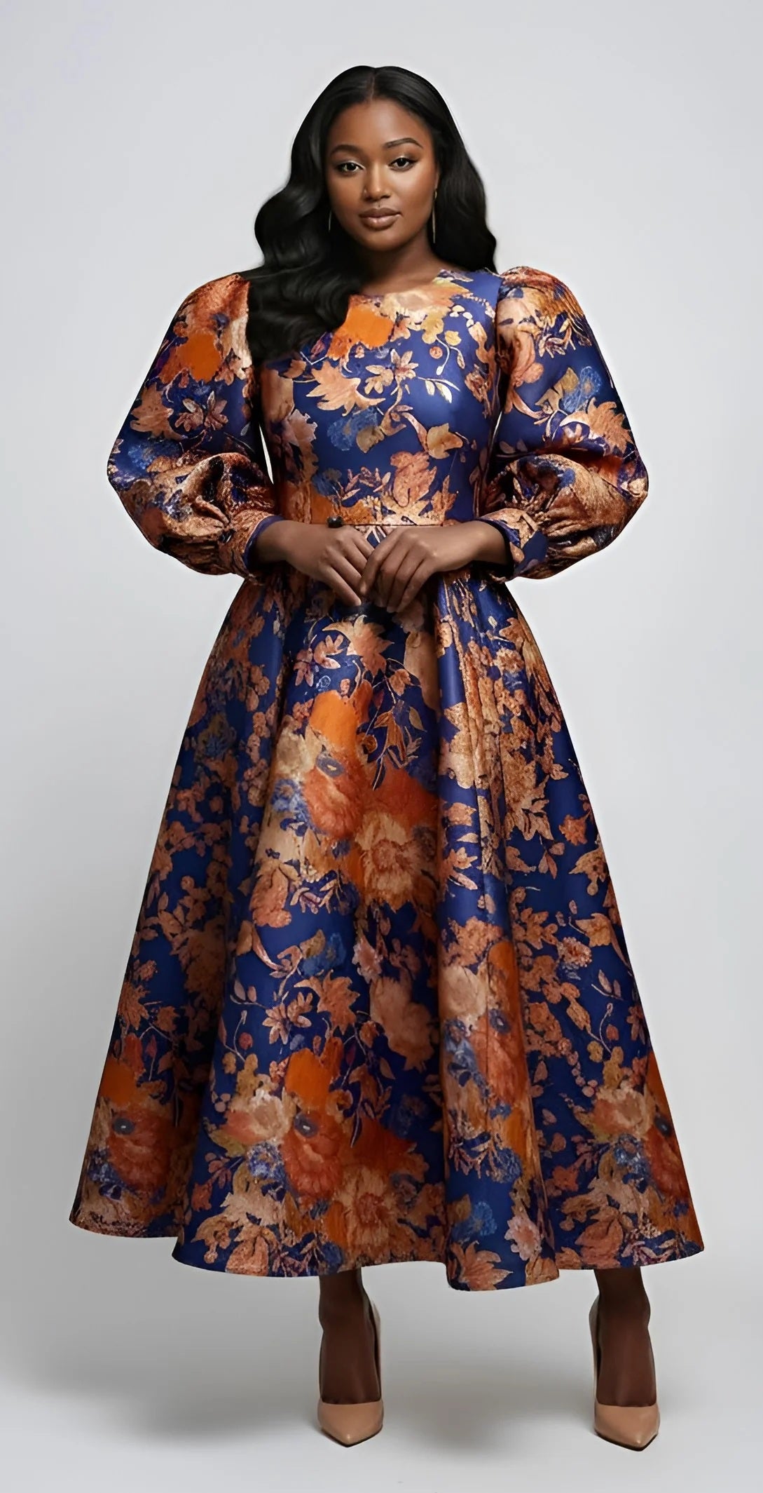 rose gold long sleeve wedding dress LaDivine CD0102 Modest Long Formal A Line Mother of the Bride Dress – The  Dress Outlet