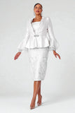 Tally Taylor 4892 white skirt suit