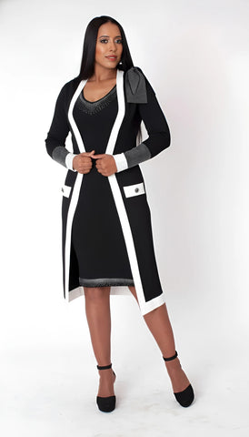 Kayla knit 5312 black jacket dress