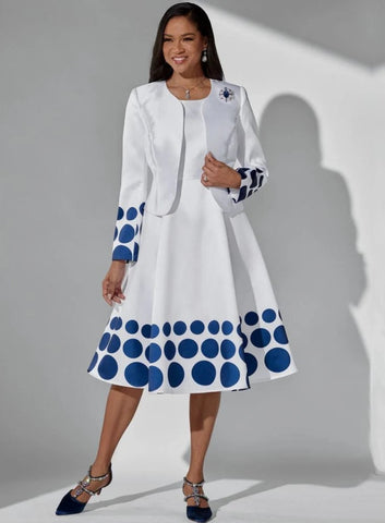 Tally Taylor 4817 white jacket dress
