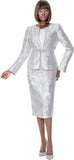 Terramina 7010 silver skirt suit