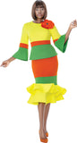Terramina 7015 multicolored skirt suit