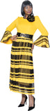 Terramina 7049 yellow maxi dress
