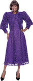 Terramina 7051 purple lace jacket dress