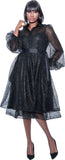 Terramina 7067 black mesh dress