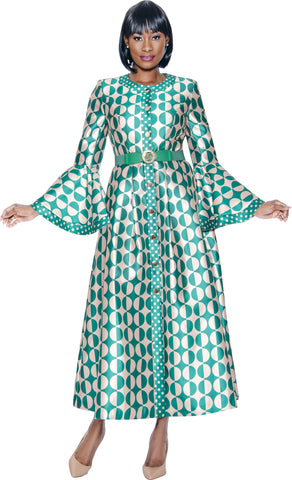 Terramina 7071 green maxi dress