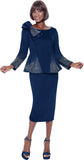 Terramina 7108 Navy Blue Skirt suit