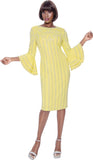 Terramina 7119 yellow pearl embellished dress