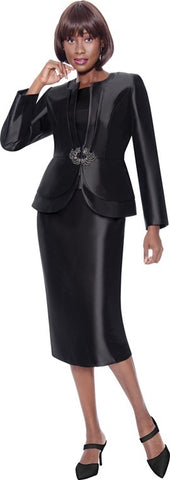 Terramina 7121 black skirt suit
