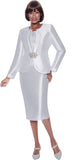 Terramina 7121 white skirt suit