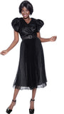 Terramina 7128 Black Pleated Dress