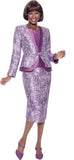 Terramina 7130 Purple Skirt Suit