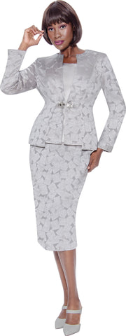 Terramina 7131 silver skirt suit