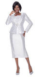 Terramina 7145 white skirt suit