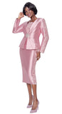 Terramina 7145 pink lace skirt suit