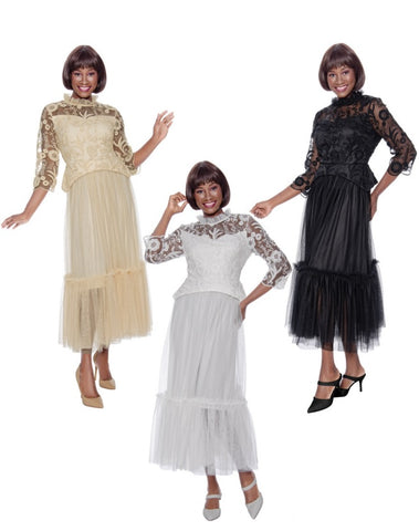 Terramina 7146 lace maxi dress