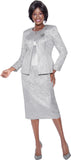 Terramina 7149 silver skirt suit