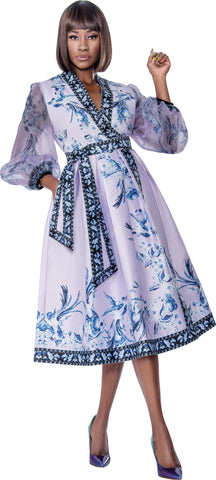 Terramina 7151 lilac purple maxi dress