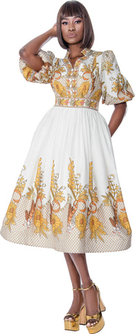 Terramina 7154 print maxi dress