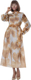 Terramina 7294 gold brocade maxi dress